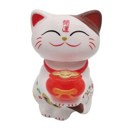 Jiekesen Soldrevet danselegetøj Sød Bobblehead Fortune Cat Sun Dancer D