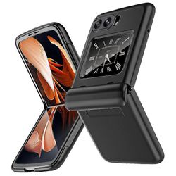 Motorola Razr 2022 5G:lle saranoitu, taittuva, kaikenkattava kuori, kova PC-iskunvaimennus, naarmuuntumisenesto, puhelinkotelo S202412276335 Musta