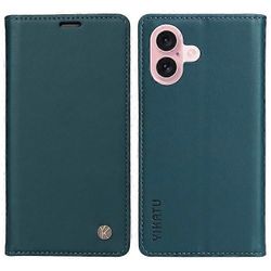 YIKATU YK-001 yhteensopiva iPhone 16 -kotelon kanssa PU-nahkajalusta lompakko suojaava puhelimen kansi Vihreä