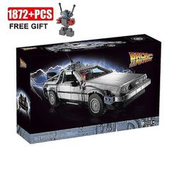 Till Uusi Delorean DMC-12 Takaisin tulevaisuuteen Aikakone Yhteensopiva 10300 konseptiauton kanssa Rakennuspalikat Lelupalikat Joulupoika Lahjat