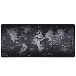 Pelihiirimatto laajennettu ja erittäin suuri hiirimatto näppäimistö pad Computer Desk Mat-world Kartta Musta