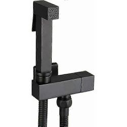 WC-suihkusarja, musta kädessä pidettävä bideeruisku messinki bideeruisku seinään asennettava wc-suihku täydellinen sarja, henkilökohtainen hygienia...