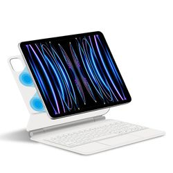 IPad Pro 11 (2020)/(2021)/(2022)/(2018)/Air (2022)/(2020) magneettinen Bluetooth-näppäimistö Tablet Cov Valkoinen iPad Pro 11 (2020)