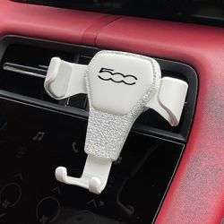 Uusi säädettävä matkapuhelintuki auton tuuletusverkolle, Fiat-tuki 500 500c 2012 500x 500L Abarth 695: lle, pikatuki, auton lisävaruste For Fiat 50...