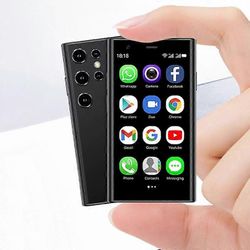 Rainbuvvy SOYES S23 Pro 3.0" Android8.1 mini älypuhelin 2GB RAM 16GB ROM dual SIM valmiustila 1000mAh 3G verkko kompakti matkapuhelin Musta