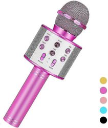 Karaokemikrofoni lapsille, lasten lelut 3-14-vuotiaille tytöille Lahjat, langaton Bluetooth-karaokemikrofoni Syntymäpäivälahjat 8 9 10 11-vuotiaall...