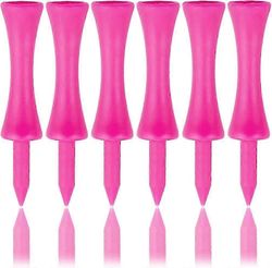 100 pakkaus vaaleanpunaisia muovisia golfpaitoja - 57 mm pitkä linnasuunnittelu 2 1/4 tuumaa