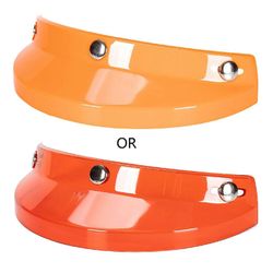 3 Snap-Button kypärä Visiiri Universaali tuulenpitävä Flip Tuulisuoja Moottoripyörän tarvikkeet avoimille moottoripyörille Kypärä oranssi