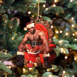 Kakanwo Hår Bands Barry Wood Santa Christmas Gift Meme Funny Akryl Ornament Utskrift Christmas Xmas Holiday Rød One Size
