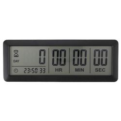 Big Digital Countdown Timer Clock - 999 Count Down -ajastin valmistumislaboratoriokeittiöön (musta)