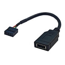 USB 9PIN - Type-C - etupaneelin kaapeli USB 9PIN - TYPE-E KEY-A -sovitinkaapeli USB-etupaneelin sovitinkaapeli Musta