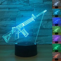 Wekity Shxx 3d Gun Yövalo pöytävalaisin Koristelupöytä Optinen illuusiolamput 7 väriä vaihtavat valot Led-pöytälamppu joulu kotiin Rakkaus syntymäp...