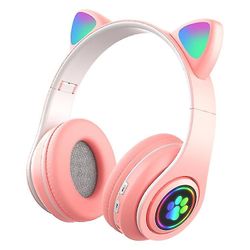 Nyt stil og funksjonalitet med B39 Cat Ear Design Wiress Bluetooth-headset Rosa