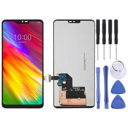 Alkuperäinen LCD-näyttö LG G7 ThinQ / G710 G710EM G710PM G710VMP digitointilaitteella Full Assembly (musta)