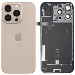 iPhone 16 Pro Maxille OEM-purkaminen Akkukotelon kansi+langattoman latausportin kaapeli Monivärinen Desert Gold