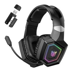 ONIKUMA GT806 Gaming Headset Triple Mode RGB Lighting Surround Sound Bluetooth-yhteensopivat kuulokkeet Monivärinen Black
