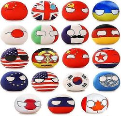 19kpl Country Balls pehmoletti, 10cm Poland Ball pehmonukke, Riipustarvikkeet, Pehmolelut Lahjat lapsille Aikuiset