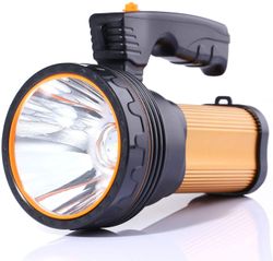 Linkrunning LED Torch 7000 Lumens genopladelig vandtæt IPX4 bærbar campinglampe 6000mAH campinglampe bærbar spotlight (gylden) Som vist As shown