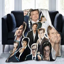 Kerota Colin Firth kollaasi13 pehmeä ja mukava lämmin fleecehuopa sohvalle, sängylle, toimistolle polvisuoja, sänky auto Camp Beach huopa heittää p...