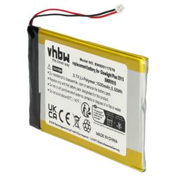 vhbw-akku, joka on yhteensopiva Kobo Glo HD: n kanssa, Aura H20 eBook Reader (1500 mAh, 3.7 V, Li-polymeeri) ilman väriä/sisäistä akkua