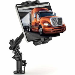 Tablet-teline kuorma-autolle, iPad-pidike autolle, kuorma-autolle, ajoneuvoille, työpöydälle ja seinälle, alumiinivarsi raskas tablettiteline table...