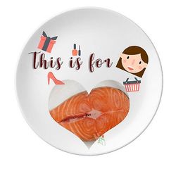 Marhakis Kød Mad Texture Moder Dessert Plate Dekorative Porcelæn 8 tommer Dinner Home