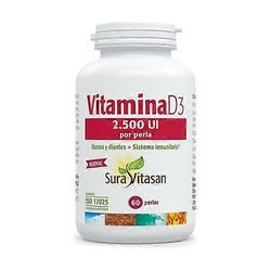 Sura Vitasan D3-vitamiini 2 500 UI 60 pehmeäkapselia