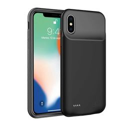 5200mAh laajennettu akun latauskotelo TPU-kehyksellä iPhone XS / X 5,8 tuumaa - musta Monivärinen Black