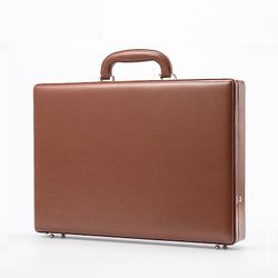 Designer Business Laptop Koffert Mann Ekte skinn Computer Bag Executive Portfolio Notebook Svart Brown Brief Case Kaffe D2830