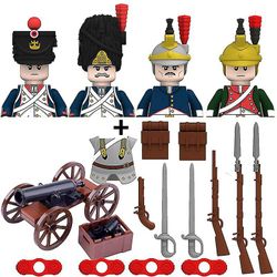 4kpl Napoleonin ranskalaisia hahmoja Rakennuspalikat Keskiaikainen brittiläinen sotilas Ritari Armeijan tiilet Lelut lapsille Joululahjat