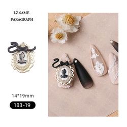 Manicure Zircon smykker Pearl Luksus Palace Mørk barok neglebjørn Dekoration 18319