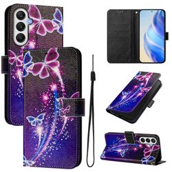 Samsung Galaxy A36 5G -kotelokuvion tulostuslompakon puhelimen kansi hihnalla Ilotulitusperhonen