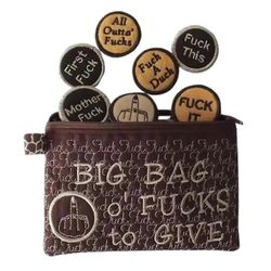 Iso pussi f*ssia annettavaksi vetoketjullinen pussi hauska uutuus kannettava säilytyspussi loistava gay-lahja Ruskea