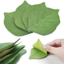 4 pakkausta 200 arkkia Tarralaput Tarrat Irrotettavat itseliimautuvat muistiinpanot Raaputuslehtiöt Kauniit vihreät lehden muotoiset tarrat SZRH