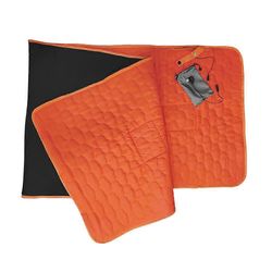 Lämmitetty makuupussityynypatja USB Power lämmin lämmitysmatto 5 lämmitysvyöhykkeellä 3-tason lämpötila sisätiloihin retkeilyyn Oranssi