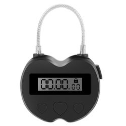 Smart Time Lock LCD-näyttö Time Lock monitoiminen elektroninen ajastin, vedenpitävä USB-lataus musta
