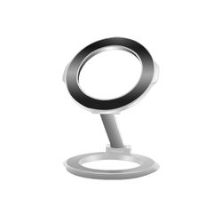 Kaksipuolinen magneettinen puhelinteline täysmetallirakenteella työpöydälle tai matkatoimistolle kotiin ja tien päällä Helppo käsittely Tähtien hopea