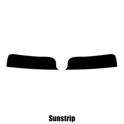 Window-Tint Sun Strip til Bentley Bentayga - 2017 og nyere forskårne solstrip 5% limo sort Sunstrip