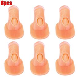 Besser Fake Practice Single Finger Display Model Hånd Nail Art Training Design Sømstykke, der kan tilsluttes 6PCS