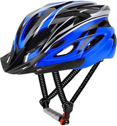 Mikasa Cykel cykelhjelm (egnet størrelse 52-60 cm, sort og hvid) Blå sort