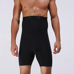 Høj talje-slankende Body Shaper Mave Boxer Trusser Hvid L