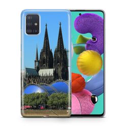 König Taske Mobiltelefonbeskytter til Vivo X60 Pro Case Cover Taske Kofanger Cases TPU Motiv Ny Domkirken i Köln