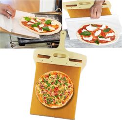 Lisade Sliding Pizza Peel, Pala Pizza Scorrevole, The Pizza Peel som overfører pizza perfekt, non-stick pizza peel spade med håndtak S 20x45cm