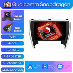 Scitoo Qualcomm Snapdragon Trådløs Android Auto Bilradio Multimedia videospiller for Toyota Camry 7 XV 50 55 2015-2017 4g blå tann 8-256-cam-DVR-2K