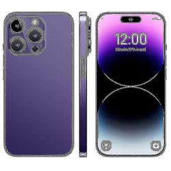 Matkapuhelin I14 Pro Max Android-rei'itys 7.3 suuri en valkoinen us Meille purple