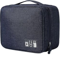 Elektronisk arrangør Travel Universal Kabel Organizer Elektronik Tilbehør Sager Blå