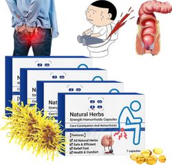 HOH Naturlige urtestyrke hæmoride kapsler, naturlige hæmorrhoid relief kapsler, hurtig hæmoroid behandling for hæmorrhoid ubehag 4Boks