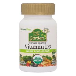 Nature's Plus Naturens plus kilde til Life Garden økologisk vitamin D3 5000iu VCaps 60 (30735)