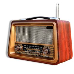 Mysept Retro Full Wave Bluetooth-kaiutin Vintage FM -radio Vanhanaikaiset klassiset tyylit