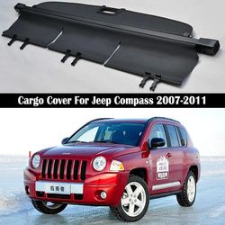 Jeep Compass 2007-2011 -turvakilven tavaratilan kansi takatavaraverho sisäänvedettävä väliseinä yksityisyys auton lisävarusteet harmaa
